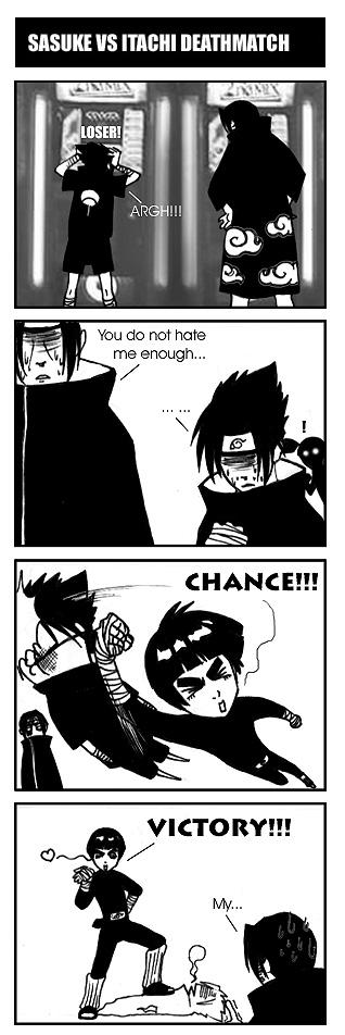 Sasuke versus Itachi versus Lee!!!